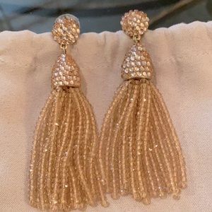 BaubleBar Gold Shimmer Tassel Earrings ✨